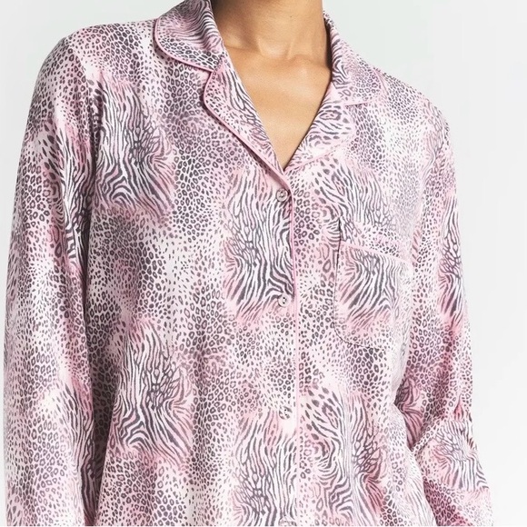 SkimPink Animal Print Sleep Top with Piping - Picture 3 of 4